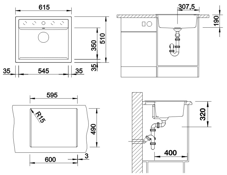 Blanco Dalago 6 (525873) Габаритні розміри