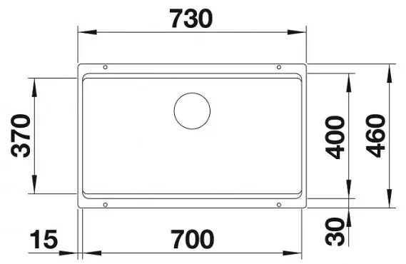 Blanco Etagon 700-U (525168) Габаритні розміри