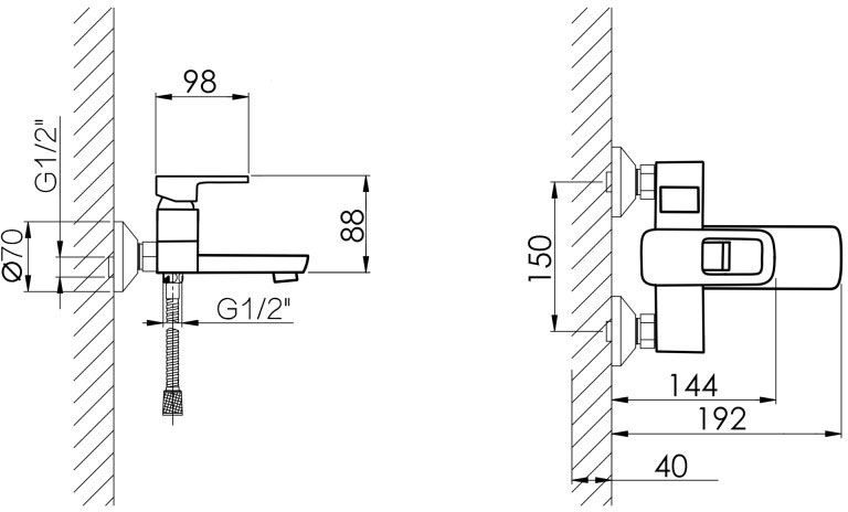 Lidz Wawel 006 (k35) Chrome LDWAW006CRM45388 Габаритні розміри