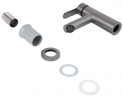 в продаже Смеситель для умывальника Brinex Pure 001F Graphite (BRIPUR001FGRP) - фото 3