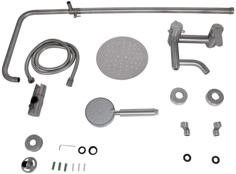 Змішувач для душу Brinex Pure 1030 Nickel (BRIPUR1030NKL) огляд - фото 8