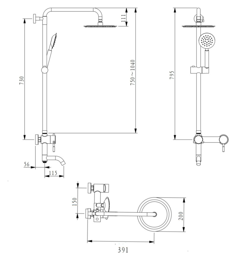 Brinex Pure 1030 Nickel (BRIPUR1030NKL) Габаритні розміри