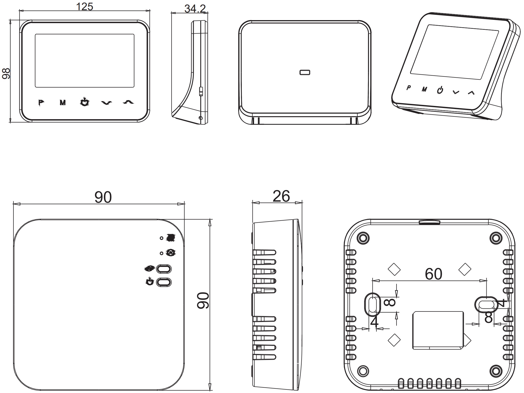 Romstal Ecoheat 300 RWT20 Wi-Fi Габаритні розміри