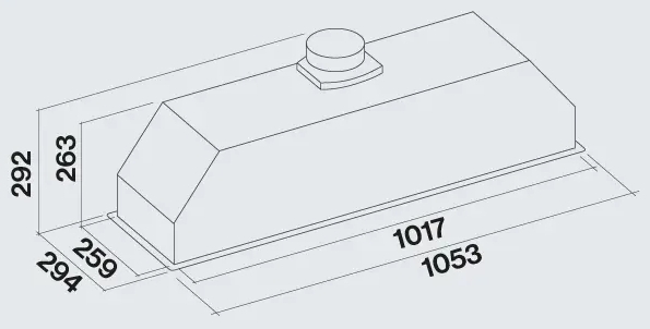 Falmec Gruppo Incasso Plus 105 (CGIW05.E26P2#EUN490F) Габаритные размеры