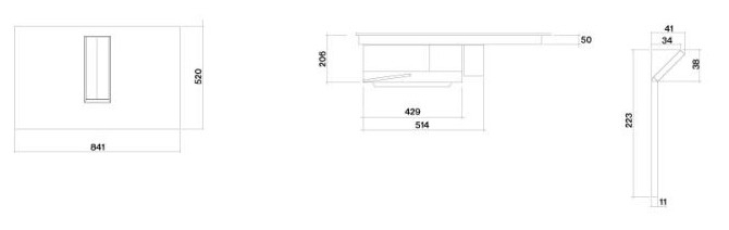 Falmec Quantum Easy (CUZQ90.01P8#ZZZN461F) Габаритные размеры