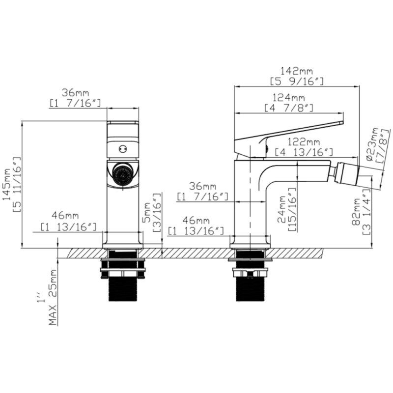 Q-Tap Capricorn Chrome (k26) QTCAP2060102C48223 Габаритні розміри