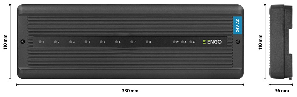 Engo Controls Box ECB8-24 (932331424) Габаритные размеры