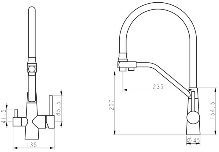 Lidz Aria 020F3 (k35) Black Matt LDARI020F3BLA39212 Габаритные размеры