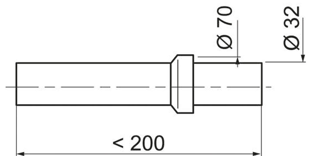 Wirquin Ø32мм (9549250) Габаритные размеры