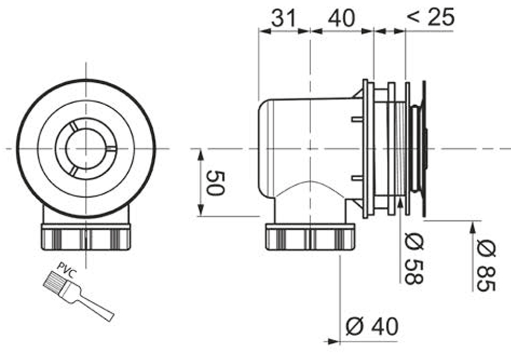 Wirquin Tourbillon Ø60мм (9544110) Габаритні розміри