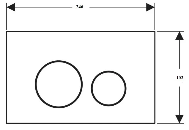 Geberit Sigma 40 Round 115.628.QF.1 Габаритні розміри