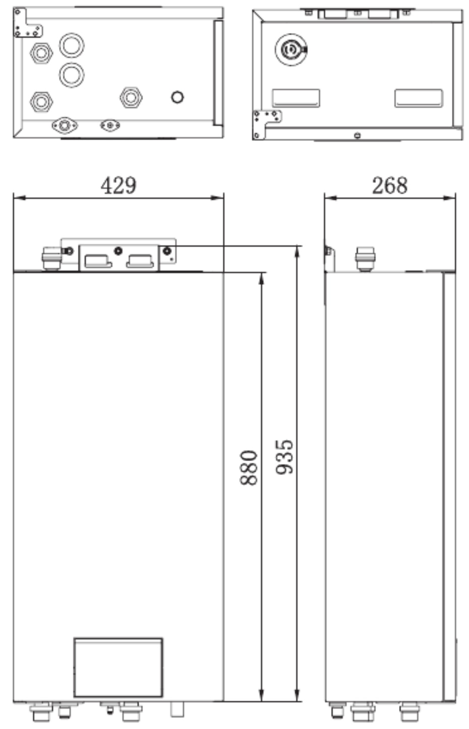 Gree Versati IV Split GRS-CQ10Pd/NhH3-M Габаритные размеры