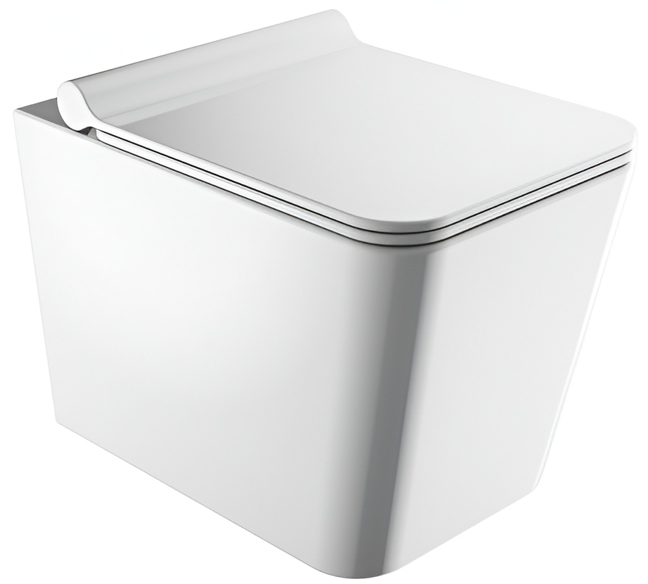 Унитаз подвесной Omnires Boston 53x36 Rimless, White Gloss (BOSTONMWBP)