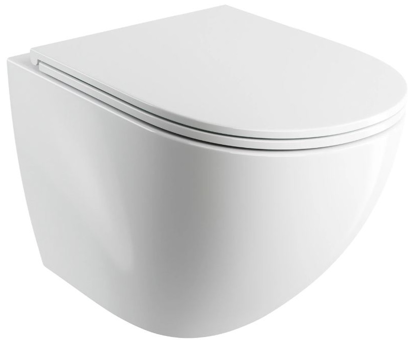 Унитаз подвесной Omnires Ottawa 54x37 Rimless, Gloss White (OTTAWACSPMWBP)