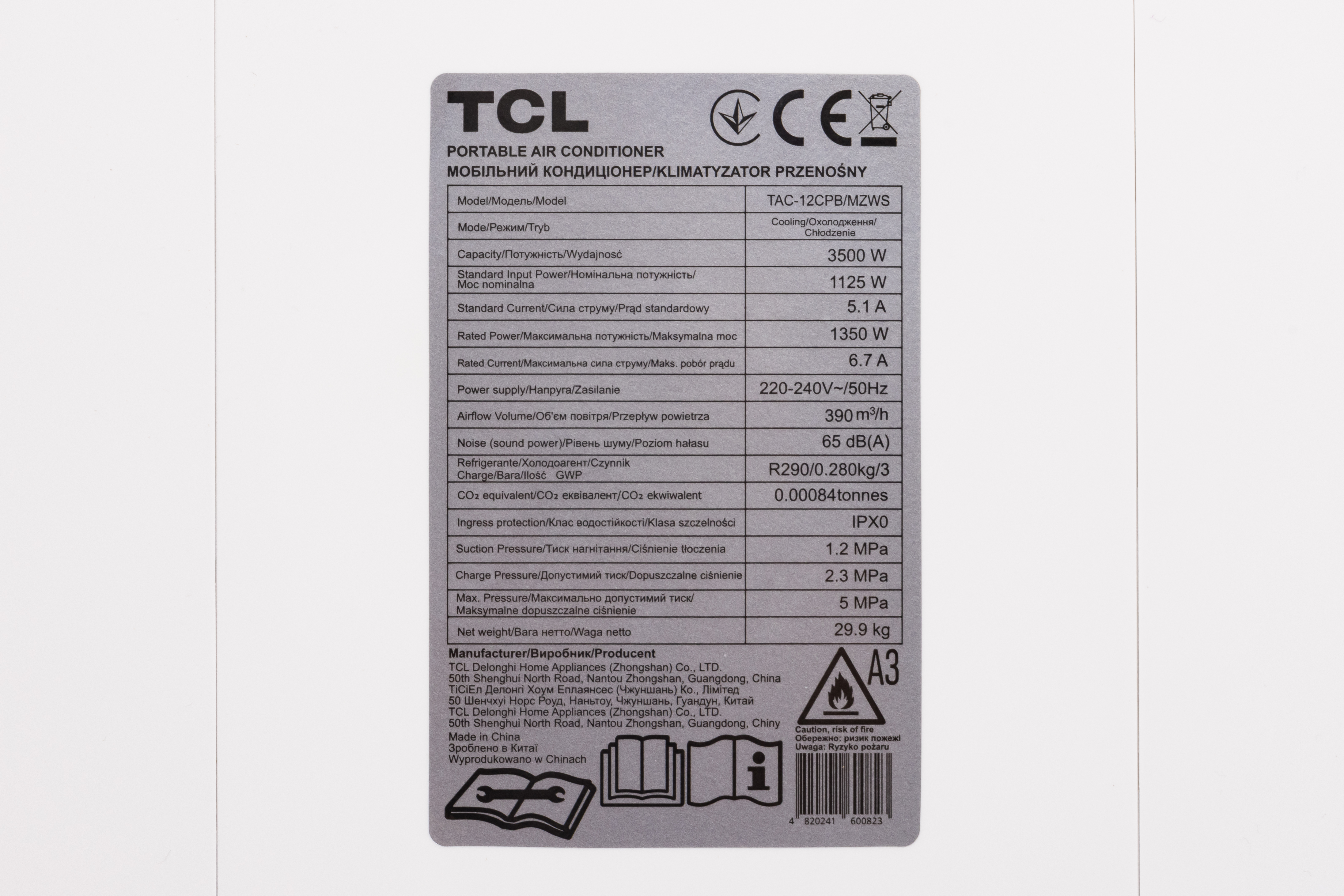 Мобильный кондиционер TCL TAC-12CPB/MZWS WI-FI инструкция - изображение 6
