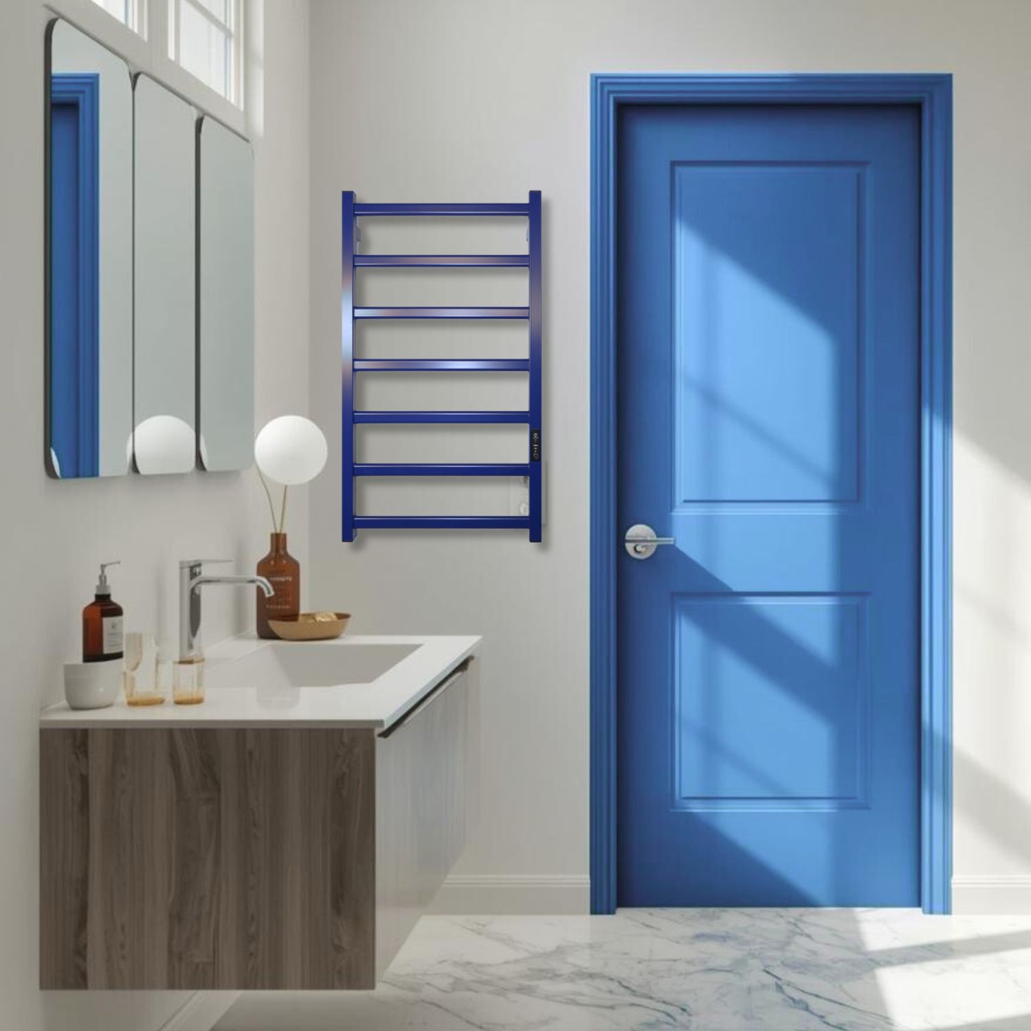 Полотенцесушитель Carino Luna 790x490 Blue sapphire (LN7949FBlM) обзор - фото 8