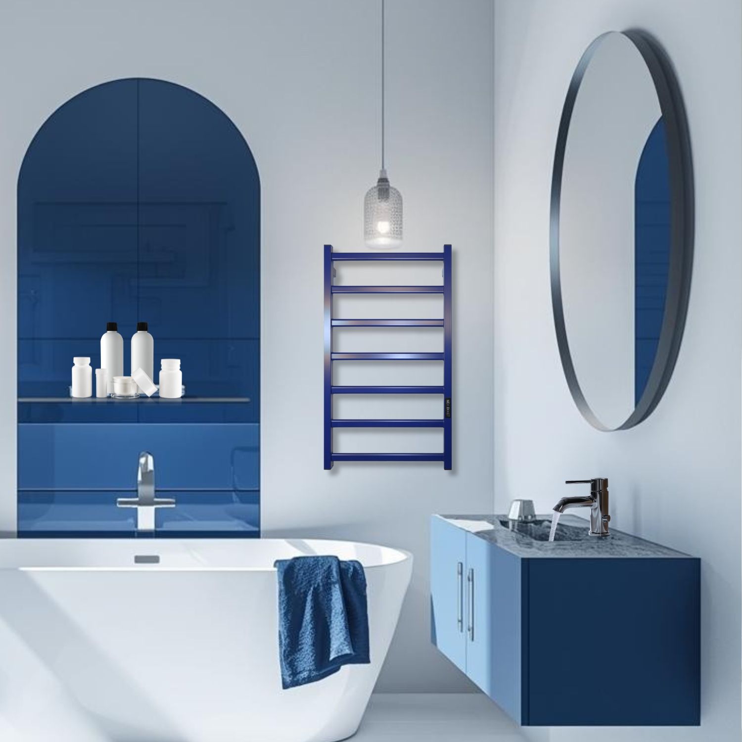 Полотенцесушитель Carino Luna 790x490 Blue sapphire (LN7949FBlM) внешний вид - фото 9