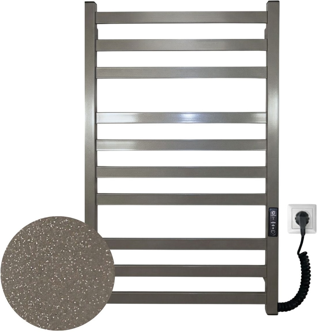 Полотенцесушитель Carino Ricardo 790x490 Metallic gray (R7949FGG)
