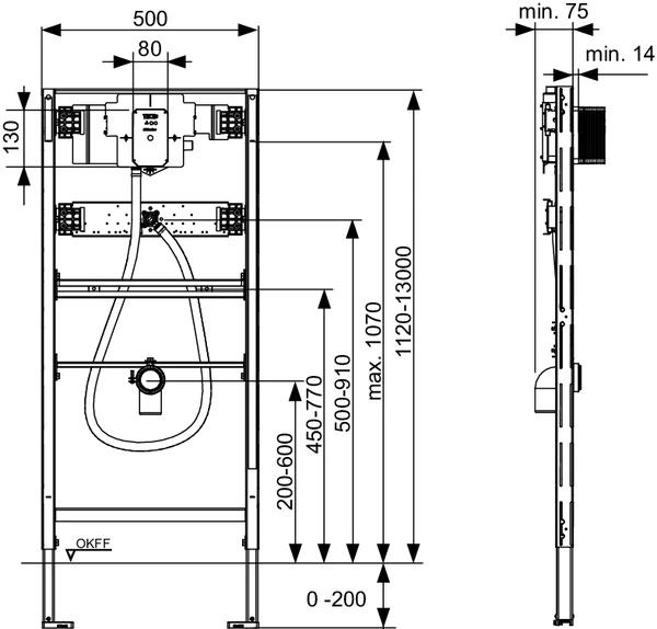 TECE 9320013 Габаритные размеры