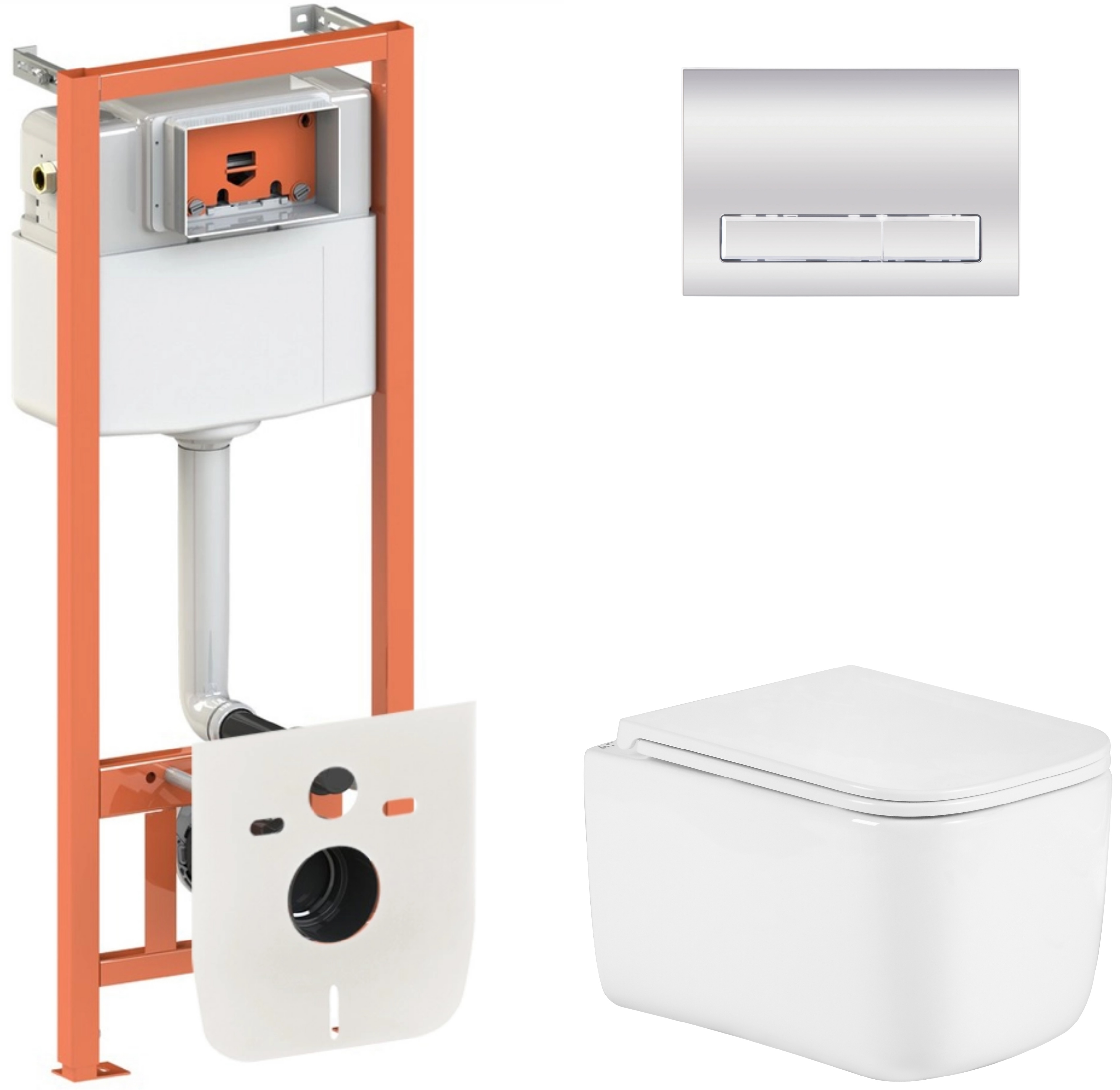 Комплект инсталляции с унитазом Q-Tap Nest QTTAU26W4911949885