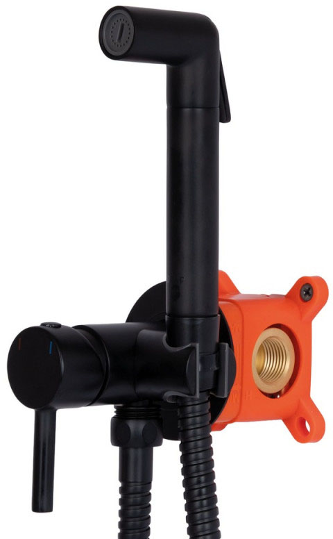 Набор для гигиенического душа Q-Tap Inspai-Varius QTINSVARBСRV00440001 Black Matt цена 2600 грн - фотография 2