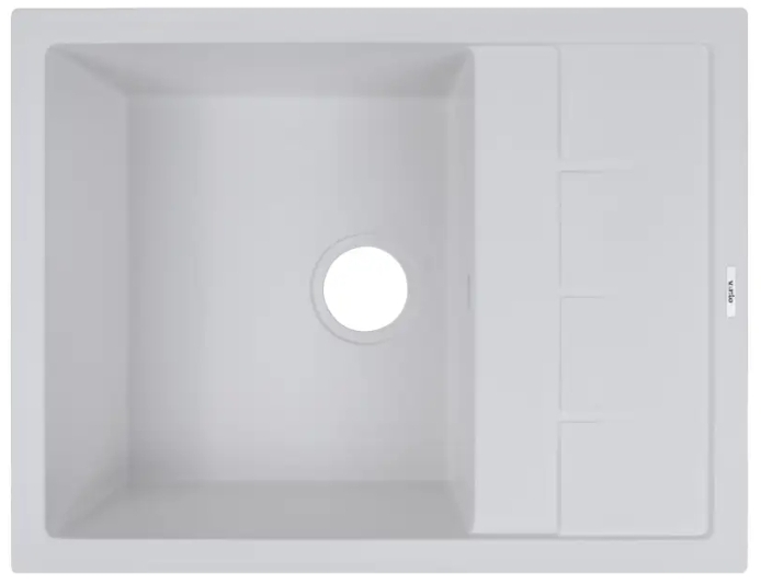 Кухонная мойка Ventolux Silvia 650x500x200 (White Quartz)