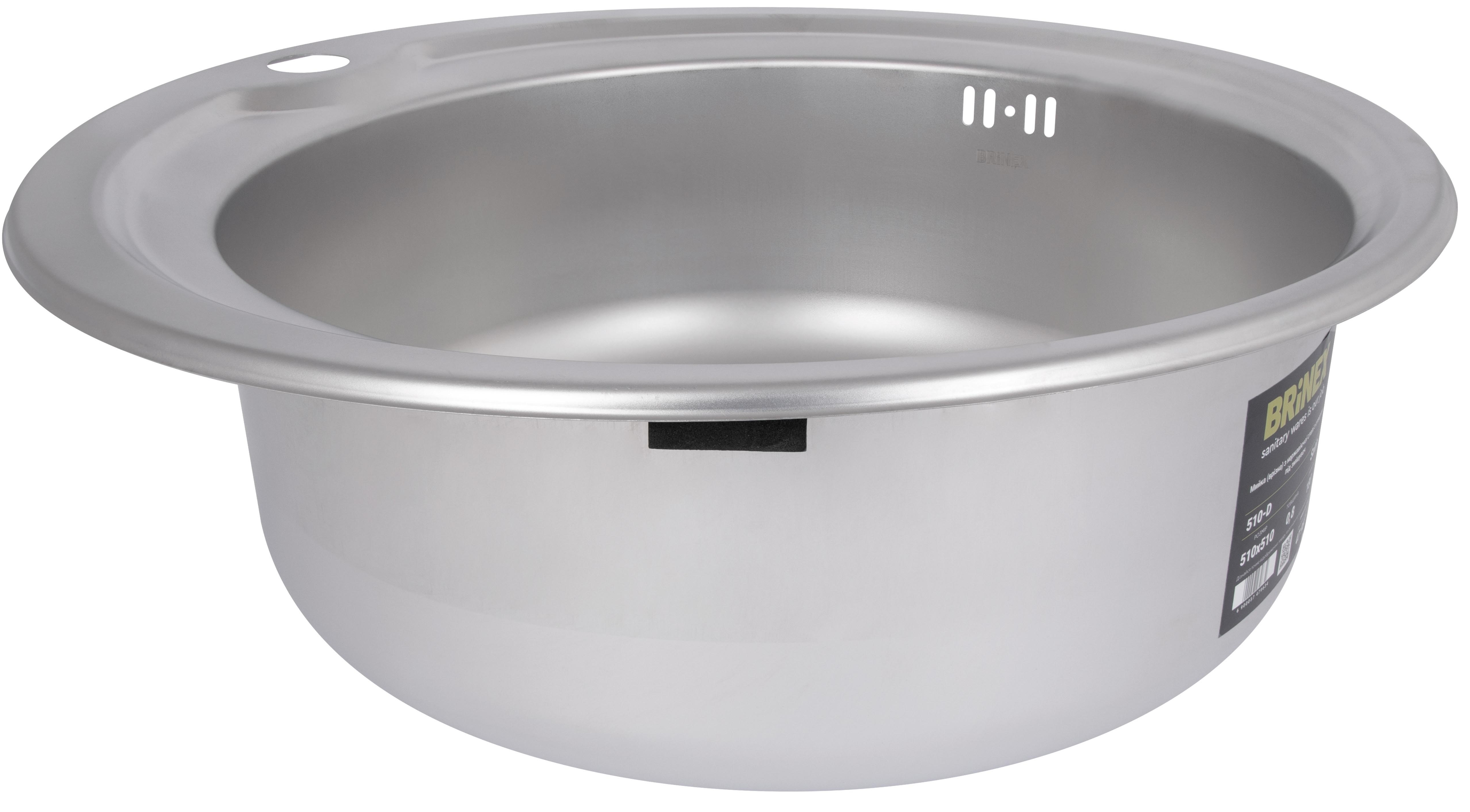 в продаже Кухонная мойка Brinex 510-D 0,8 мм Satin (BRIN510SAT08) - фото 3