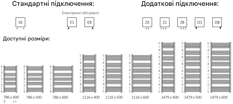 Полотенцесушитель Terma Domi 786x500 (WGDOM078050KMGRSX) цена 7540 грн - фотография 2