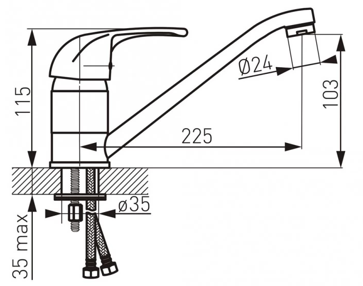 Ferro BFO1+BFO2+N340+BVA4 Габаритные размеры