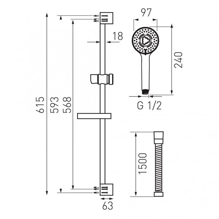 Ferro BFO1+BFO2+N340+BVA4 Габаритные размеры