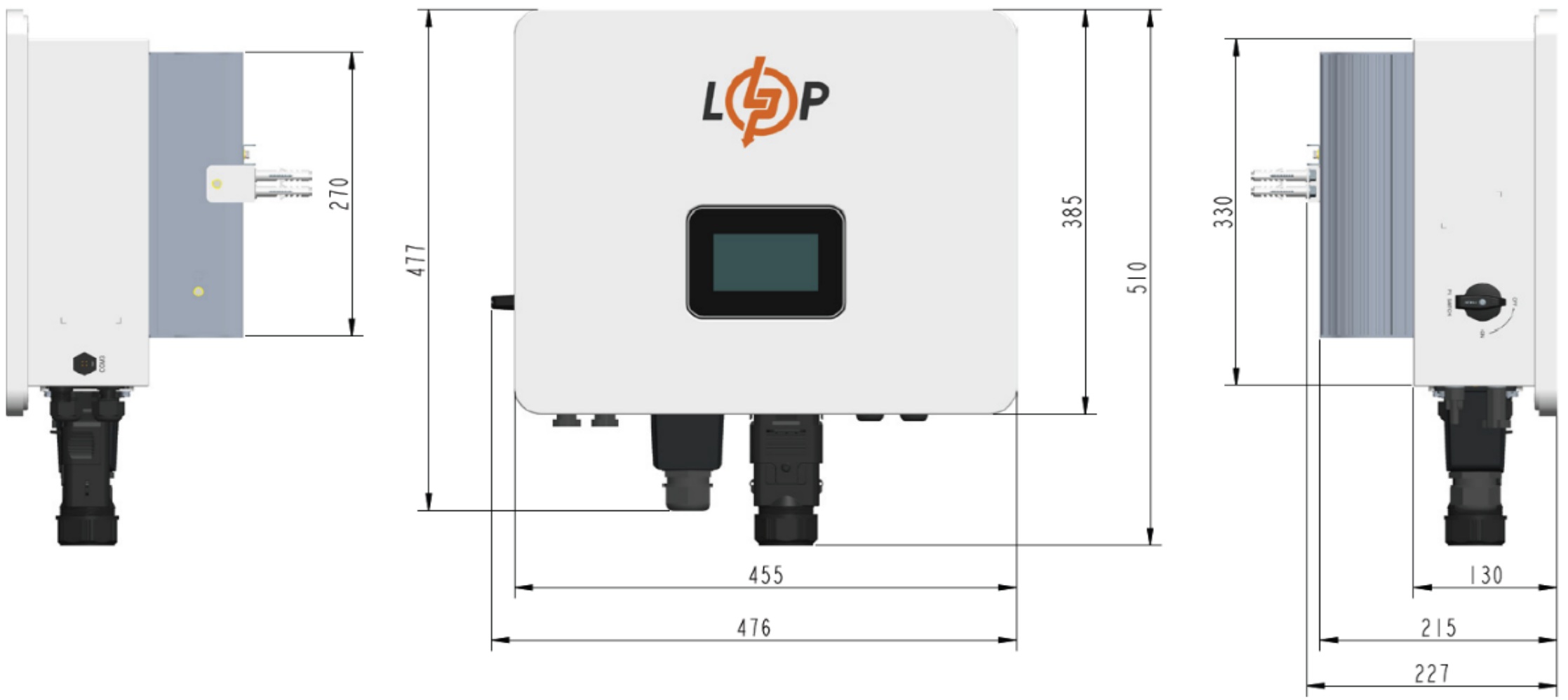 LogicPower LPW-6KW1-120A-G (40764) Габаритні розміри