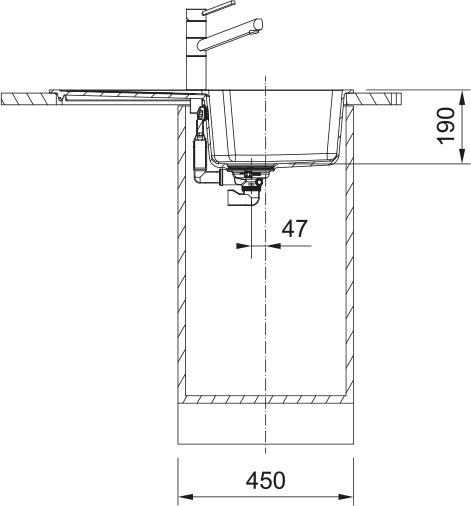 Franke City UCG 611-78 (114.0701.828) Габаритные размеры