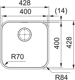 Franke Smart SRX 110-40 (122.0739.591) Габаритные размеры