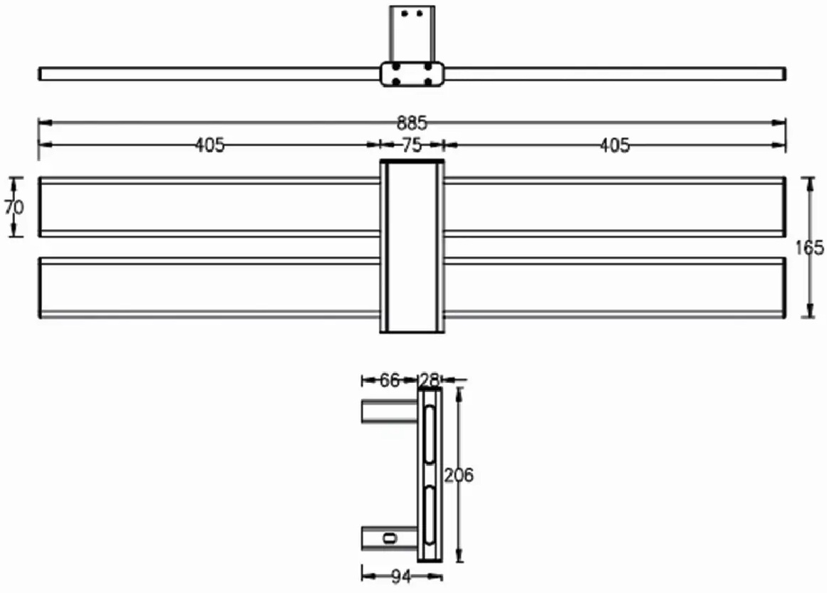 Solray XN-WH-502 White Габаритные размеры