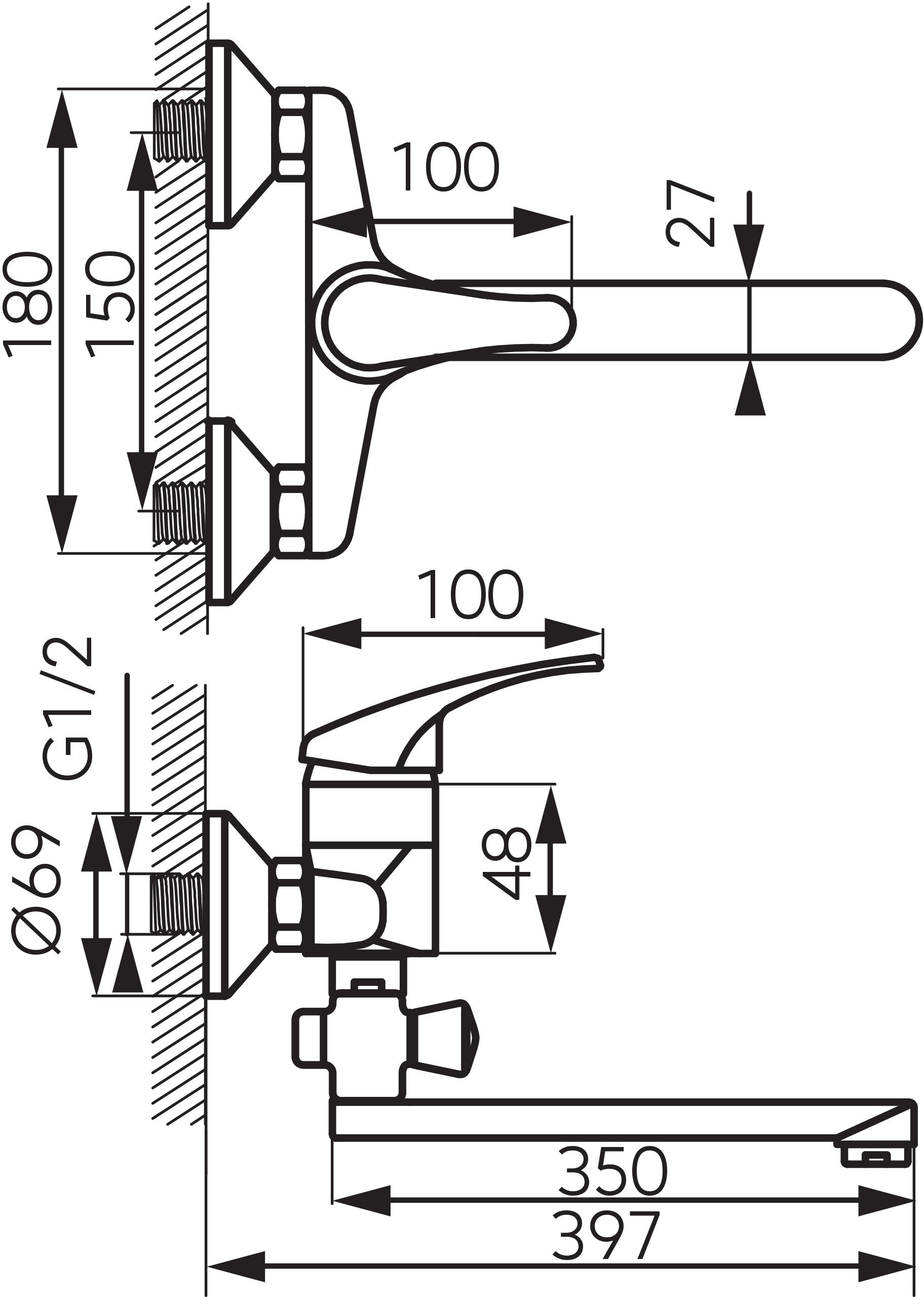 Ferro Basic BBC55A Габаритные размеры