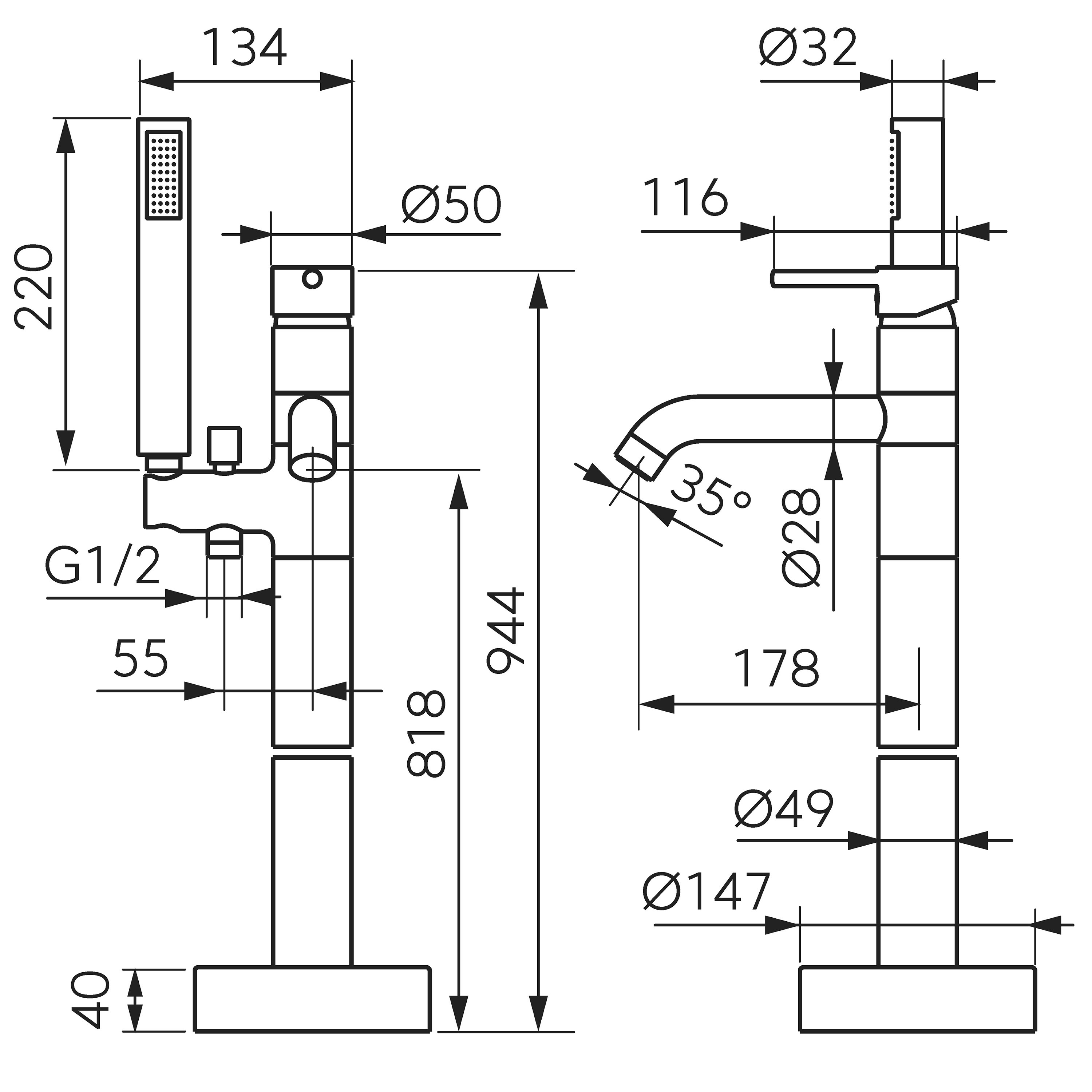 Ferro Ciriculus BCK11FBG Габаритные размеры