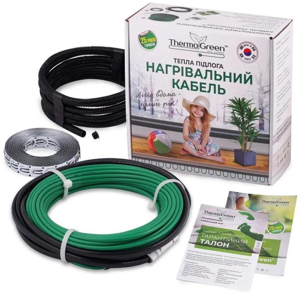 Нагревательный кабель ThermoGreen TGCT20 50 м, 1000 Вт