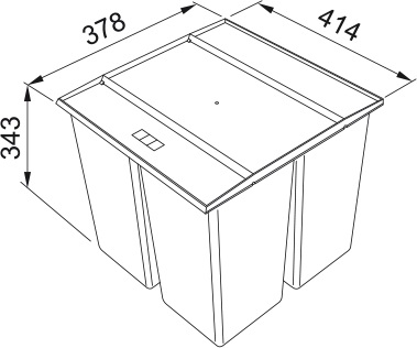 Franke Easysort 450-1-2 (121.0494.150) Габаритные размеры