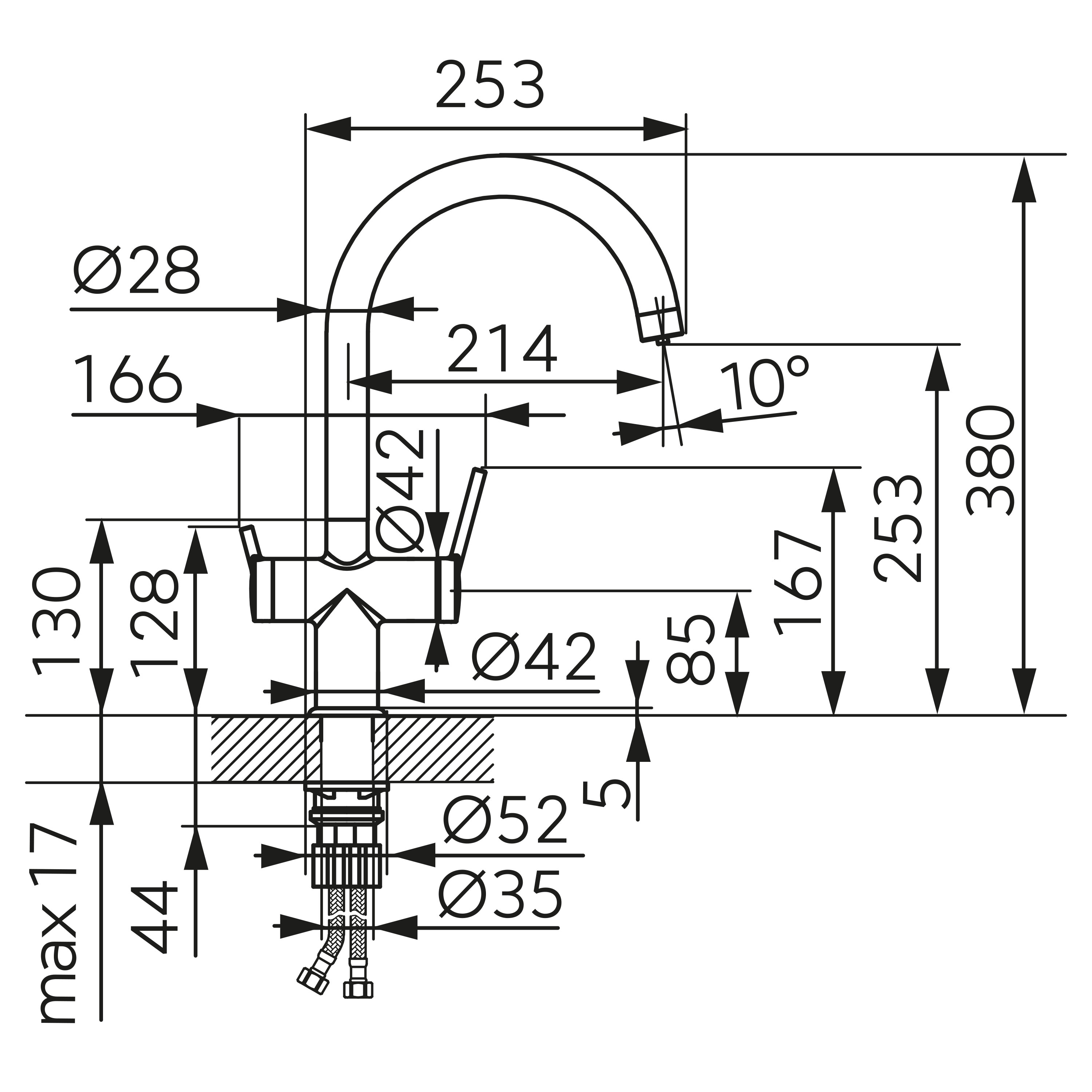 Ferro Filtrata BFT41 Габаритные размеры