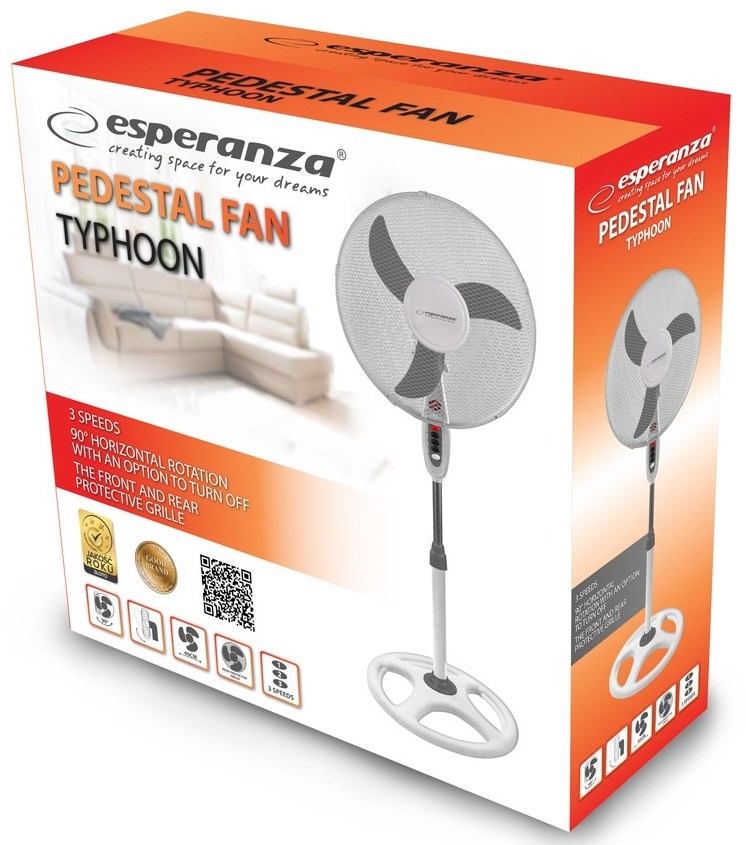 Вентилятор Esperanza EHF002WE White -Gray цена 0 грн - фотография 2