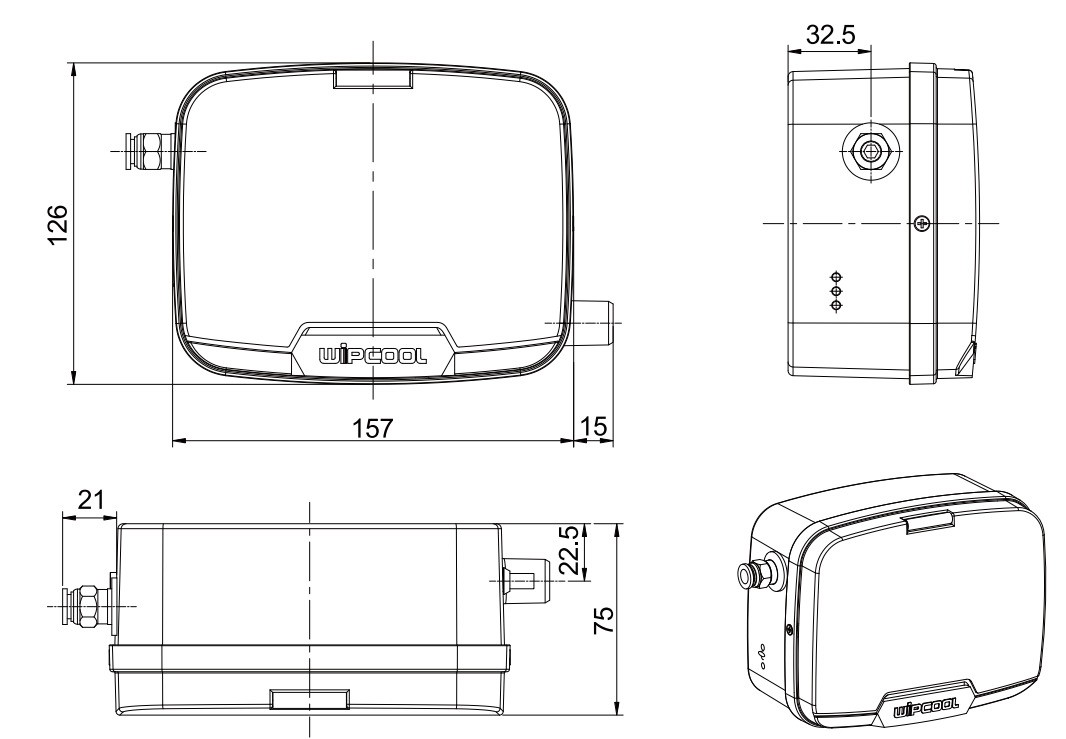 Wipcool P15J Габаритні розміри