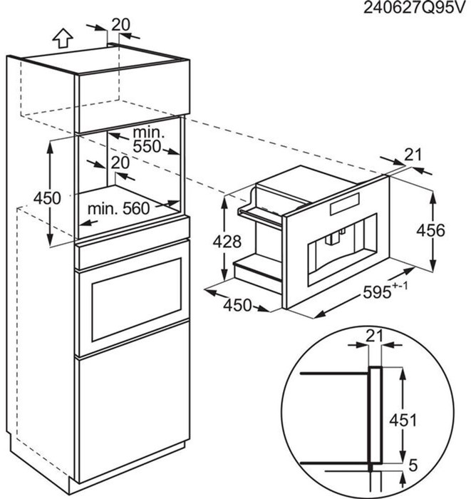 AEG TC8NK7B Габаритные размеры