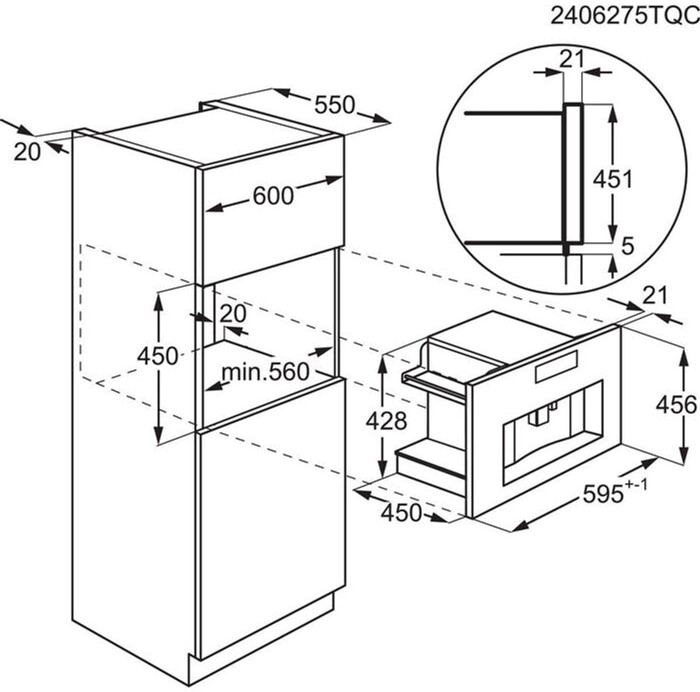 AEG TC8NK7B Габаритные размеры