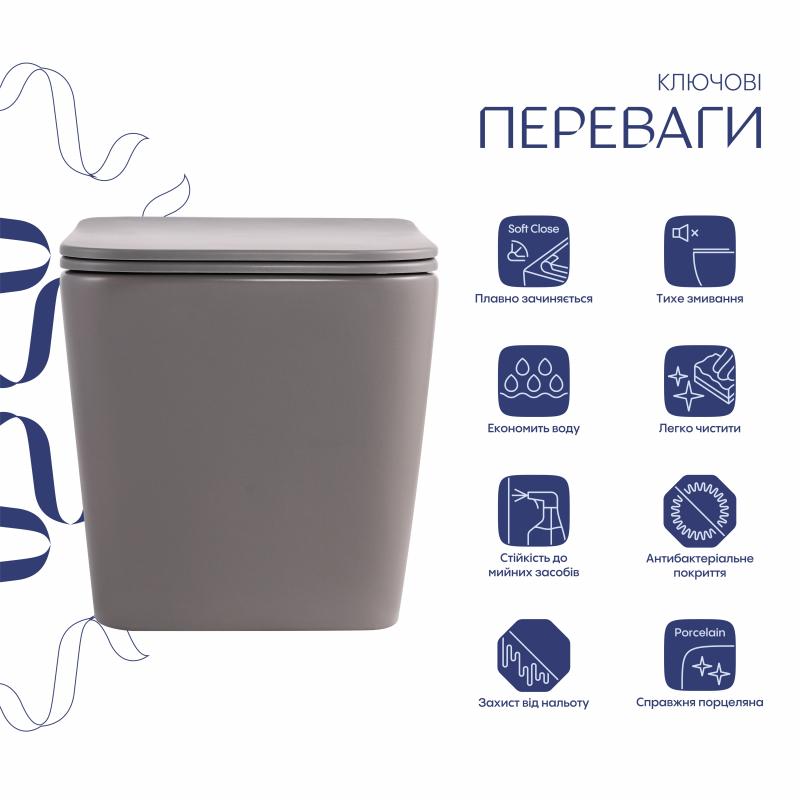 Унітаз підвісний Q-Tap Tern Ultra Quiet QTTER26SG49000 ціна 15128 грн - фотографія 2