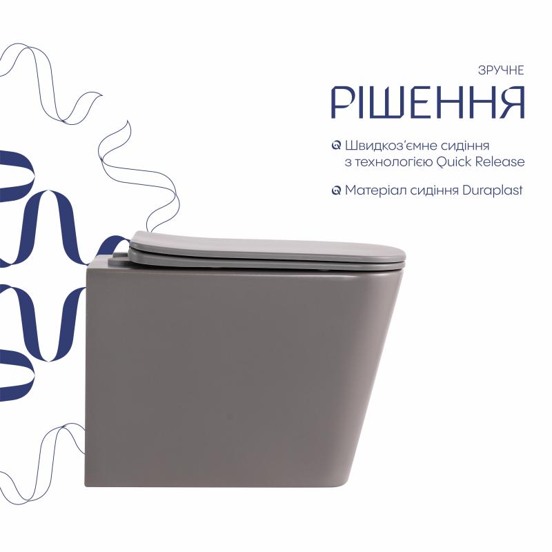 в продажу Унітаз підвісний Q-Tap Tern Ultra Quiet QTTER26SG49000 - фото 3