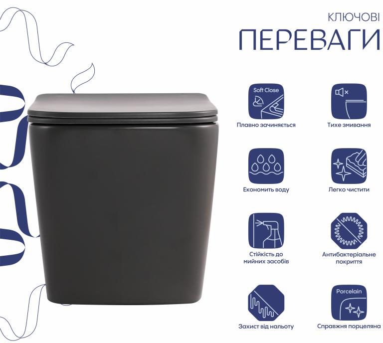 Унітаз підвісний Q-Tap Tern Ultra Quiet QTTER26AN48999 ціна 15128 грн - фотографія 2