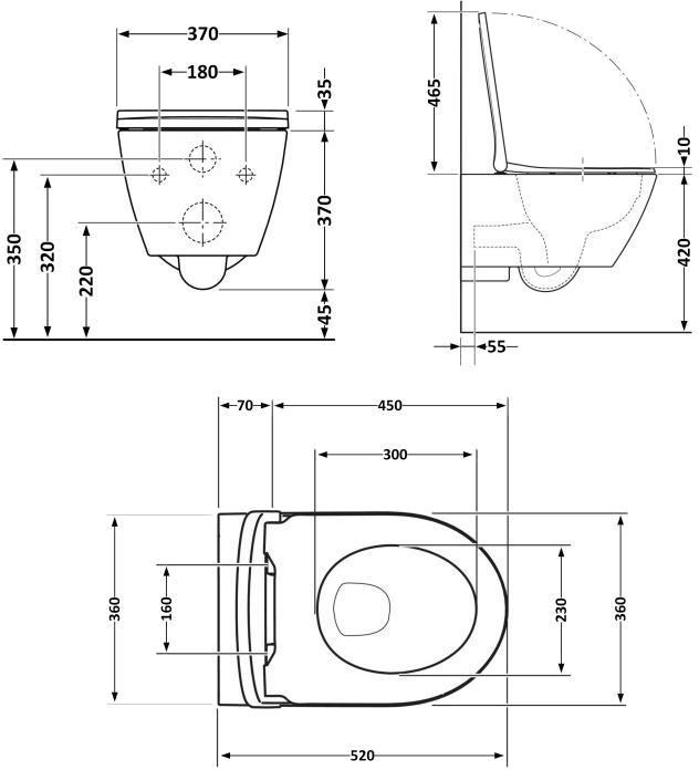 Q-Tap Robin ML Ultra Quiet QTROBML26W49623 Габаритні розміри