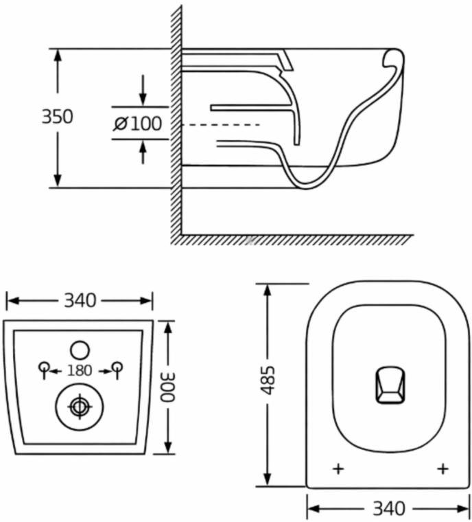 Q-Tap Gemini Ultra Quiet QTTAU26W49119 Габаритні розміри