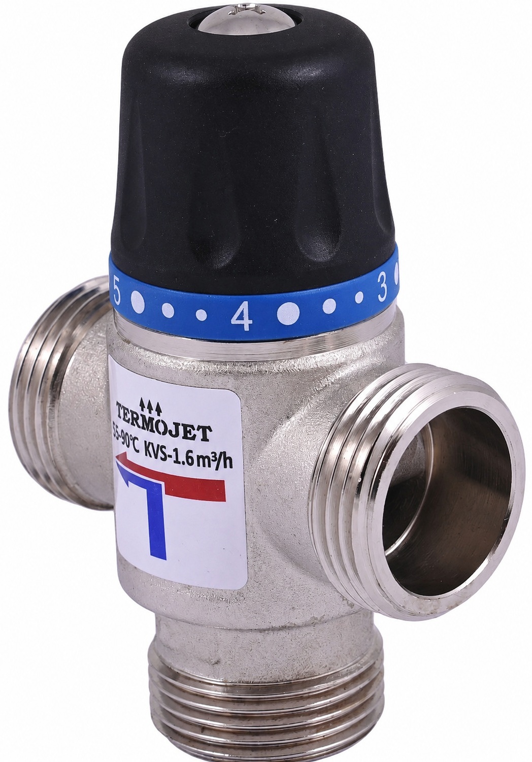 Термостатический трехходовой смесительный клапан Termojet 3/4", kvs 1.6, 20-43 °C (TMV121) цена 3227 грн - фотография 2