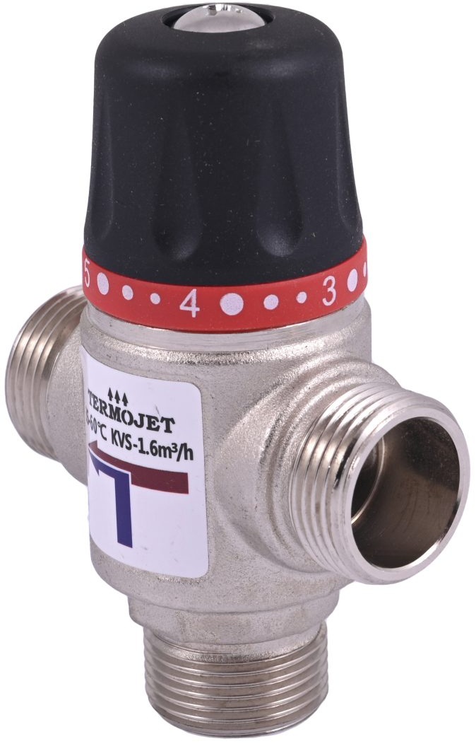 Термостатический трехходовой смесительный клапан Termojet 3/4", kvs 1.6, 35-60 °C (TMV122) цена 3227 грн - фотография 2